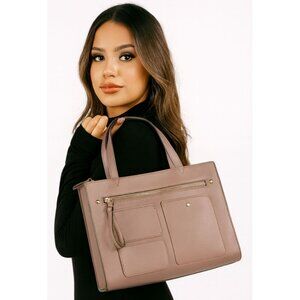 Nanette Lepore Mauve Clayton Bag Vegan Leather Handbag Shoulder WOMEN'S WOMAN'S